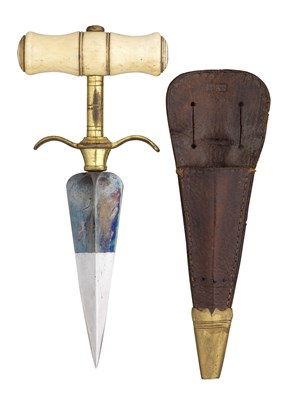 Lot 264 - A PUSH DAGGER IN AMERICAN 19TH/EARLY 20TH CENTURY STYLE