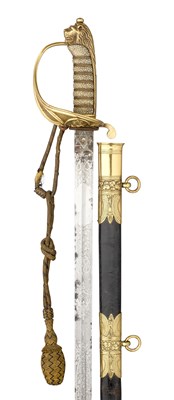 Lot 300 - AN 1847 PATTERN NAVAL OFFICER'S SWORD BY R. GAUNT & SON LTD