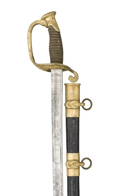 Lot 308 - A U.S. MODEL 1852 NAVAL OFFICER'S SWORD BY W. H. HORSTMANN & SONS