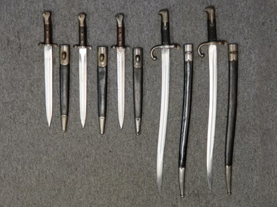 Lot 327 - FIVE BAYONETS