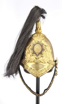 Lot 334 - A VICTORIAN OFFICER'S HELMET OF THE 1st KING'S DRAGOON GUARDS