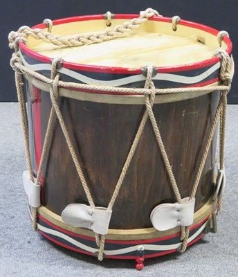 Lot 336 - A BRITISH MILITARY DRUM