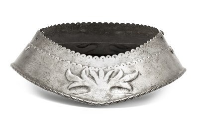 Lot 353 - GORGET-PLATES OF A CLOSE HELMET, LATE 19TH CENTURY IN THE INNSBRUCK STYLE OF THE MID-16TH CENTURY