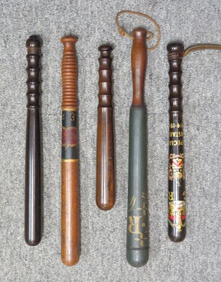 Lot 392 - FIVE TRUNCHEONS