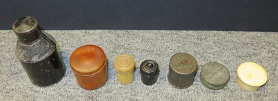 Lot 433 - ËœFIVE PATCH BOXES AND A PERCUSSION CAP TIN