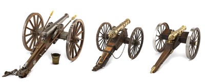 Lot 448 - THREE SMALL SALUTING CANNON
