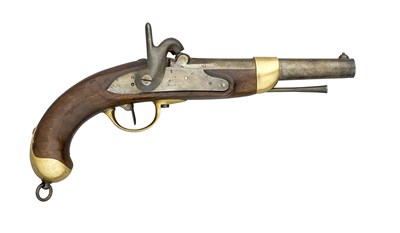 Lot 455 - A .700 CALIBRE BORE FRENCH MODEL 1822 PERCUSSION CAVALRY PISTOL