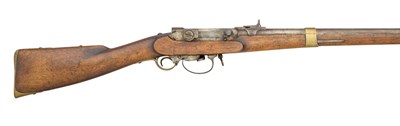 Lot 462 - A RARE .700 CALIBRE PERCUSSION BREECH-LOADING UNDER-HAMMER SCHEEL PATENT MILITARY RIFLE