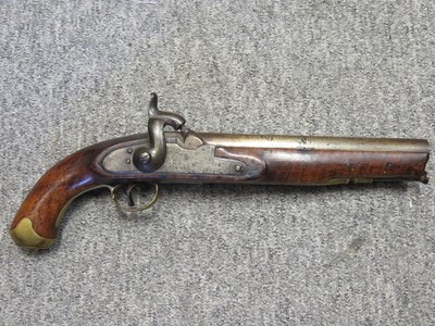 Lot 465 - A 10 BORE PERCUSSION PISTOL