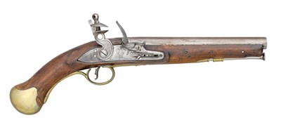 Lot 470 - A .56 CALIBRE 1801/16 PATTERN FLINTLOCK ARSENAL SHORTENED SEA SERVICE PISTOL