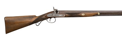 Lot 483 - A 10 BORE PERCUSSION SPORTING GUN BY H. HART