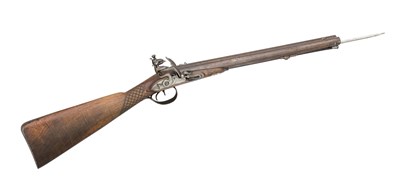 Lot 486 - A RARE 16 BORE D.B. FLINTLOCK COACHING CARBINE BY DURS EGG