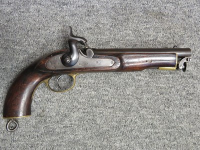 Lot 501 - A 25 BORE PERCUSSION PISTOL