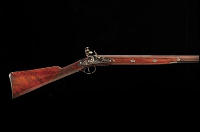 Lot 32 - a composite silver-mounted flintlock sporting gun