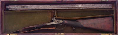 Lot 41 - a d.b. percussion rifle for shallow belted ball by t.kennedy