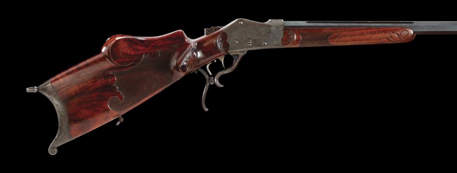 Lot 72 - a 4.5mm german breech-loading gallery rifle by c.stiegele kgl.bayr.hofgewehr fabrik mÃœnchen
