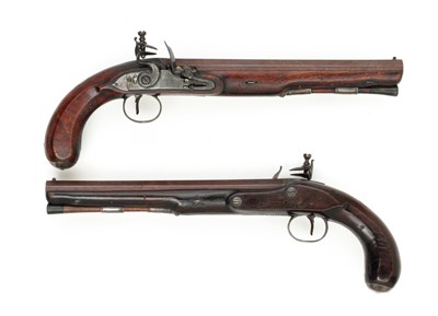 Lot 86 - a pair of irish flintlock duelling pistols