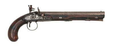 Lot 87 - AN IRISH FLINTLOCK DUELLING PISTOL BY ANGLIN