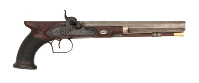 Lot 88 - an irish flintlock duelling pistol by pattison