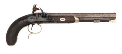 Lot 90 - an irish flintlock duelling pistol by t.pattison & Co.