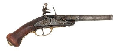 Lot 94 - a composite flintlock pistol