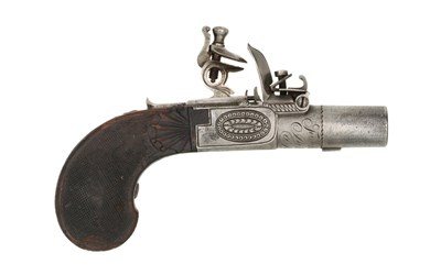Lot 108 - a continental flintlock box-lock pocket pistol