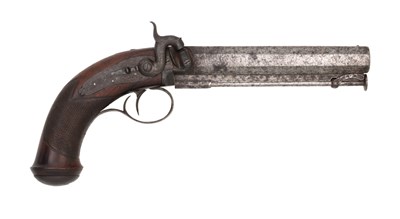 Lot 110 - a percussion travelling pistol by wilkinson