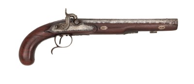 Lot 124 - A LARGE PERCUSSION BELT PISTOL BY H.W. MORTIMER
