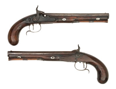 Lot 133 - a pair of percussion duelling pistols by wogdon & barton