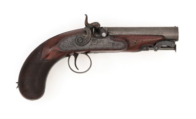 Lot 136 - an irish percussion overcoat pistol by william & john rigby