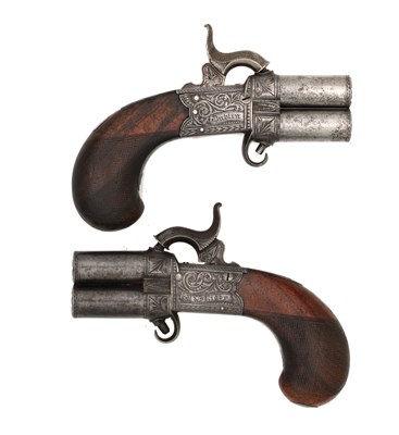 Lot 139 - a pair of irish percussion turn-over pistols by william & john rigby