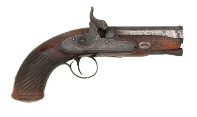 Lot 145 - an irish percussion travelling pistol by parkinson