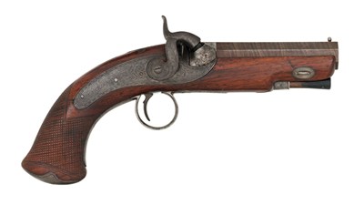 Lot 147 - an irish percussion travelling pistol by parkinson