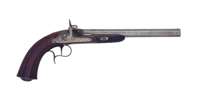 Lot 151 - a french percussion rifled target pistol by campagnac a bordeaux