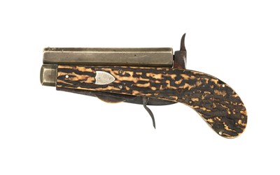 Lot 173 - a continental percussion knife-pistol OF UNWIN & RODGERS TYPE