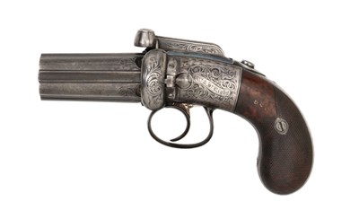 Lot 175 - an irish five-shot percussion pepperbox revolver by william & john rigby