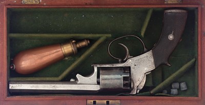 Lot 178 - A FIVE-SHOT PERCUSSION SELF-COCKING REVOLVER