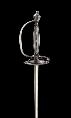 Lot 320 - a small-sword with cut-steel hilt