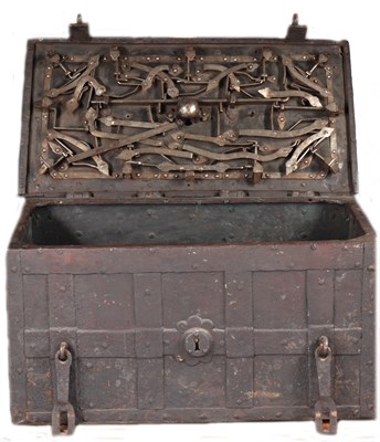 Lot 369 - **a german iron strong box