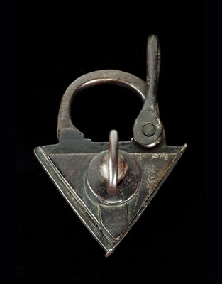 Lot 377 - **a german steel padlock