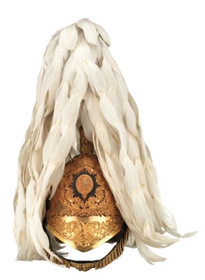 Lot 382 - A GILT METAL ALBERT PATTERN HELMET OF THE