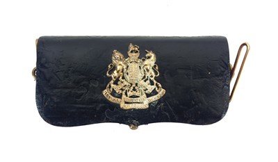 Lot 389 - A VICTORIAN LEATHER BELT POUCH OF THE ROYAL