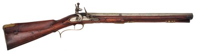 Lot 425 - A FLINTLOCK BLUNDERBUSS
