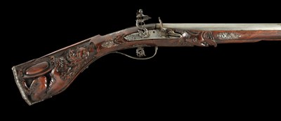 Lot 430 - A RARE BRESCIAN FLINTLOCK SPORTING GUN