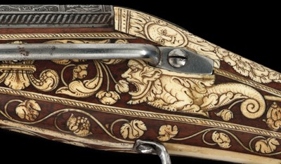 Lot 432 - **AN EXCEPTIONAL GERMAN LONG WHEEL-LOCK BELT