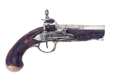Lot 436 - A SPANISH MIQUELET-LOCK PISTOL