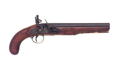 Lot 437 - a flintlock livery pistol signed h.nock