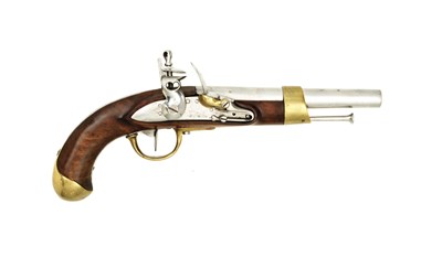 Lot 440 - a french model an. xiii flintlock pistol dated 1812