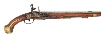 Lot 446 - A PRUSSIAN MODEL 1731 FLINTLOCK CAVALRY PISTOL