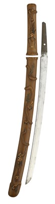 Lot 22 - A JAPANESE SHORT SWORD (WAKIZASHI)